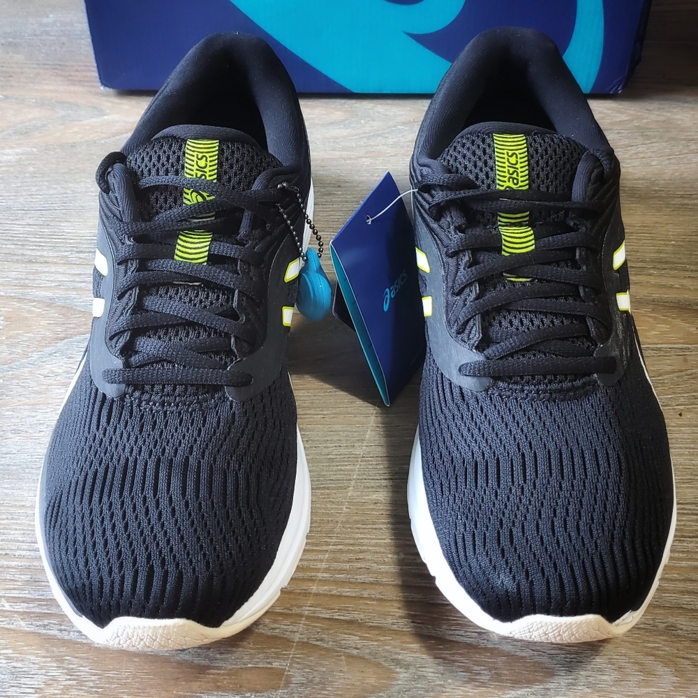 ASICS BLACK MENS RUNNING SHOES - Picture 3 of 12